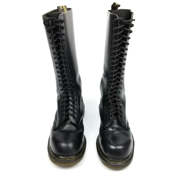 RARE Dr. Martens 1942 20-Eye Steel Toe Smooth Leather Knee High Boots 7 Grunge‎ - Picture 2 of 8